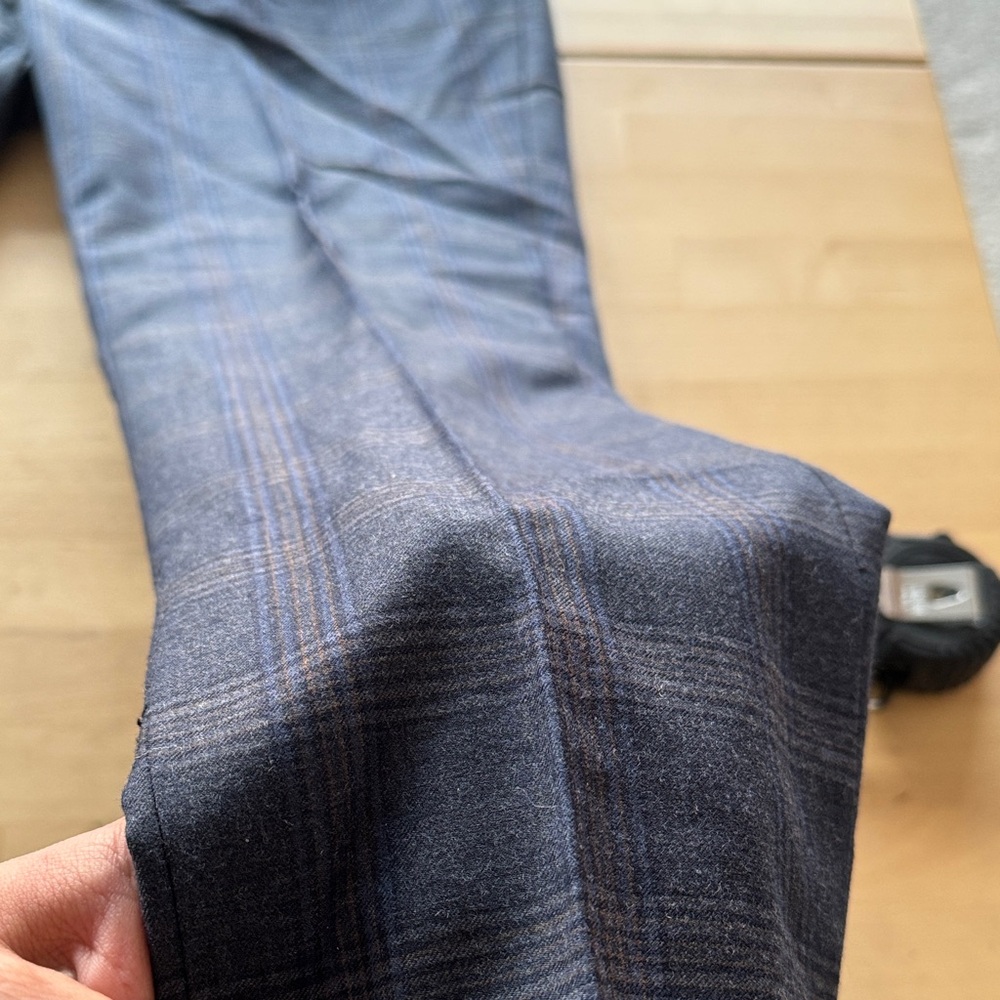 Elegant or high class casual Navy Plaid Dress Pants